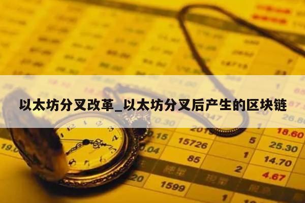 以太坊分叉改革_以太坊分叉后产生的区块链